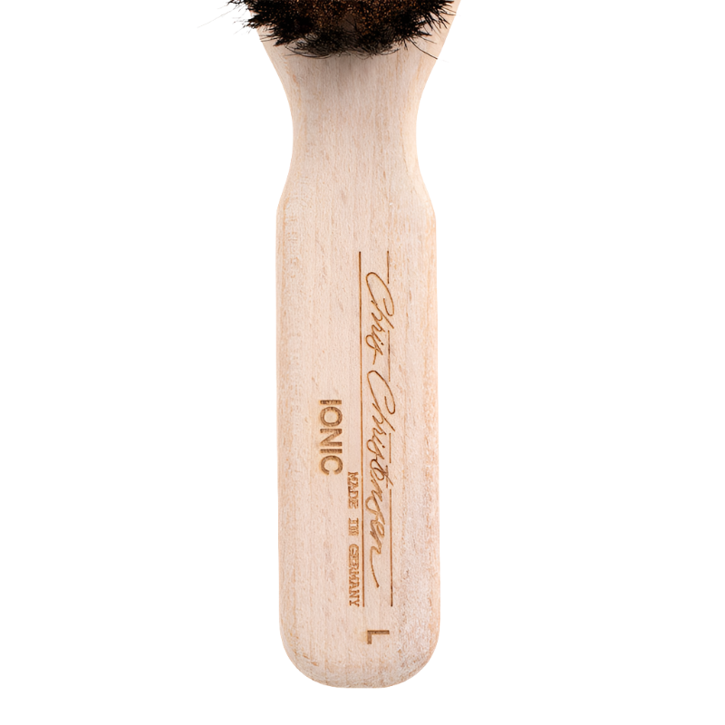 chris christensen large ionic boar brass brush for grooming dog coats