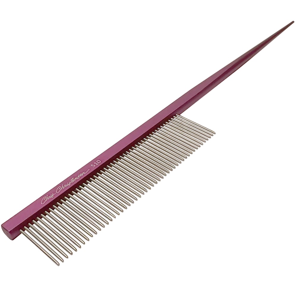 7" Parting Comb Fine Tooth Purple by Chris Christensen