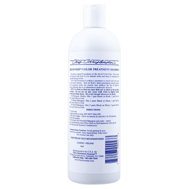 chris christensen red on red canine color treatment shampoo