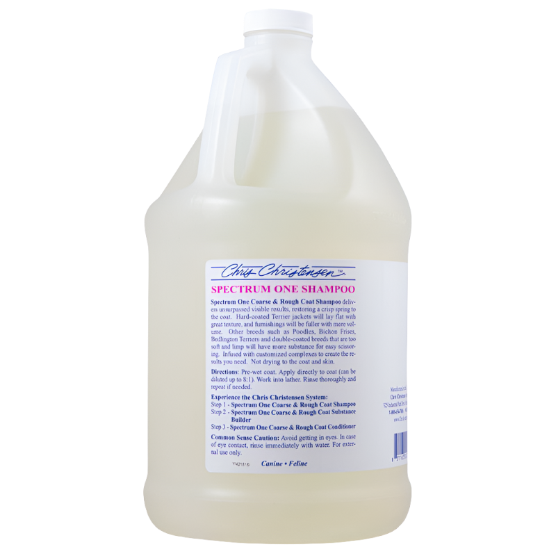 chris christensen spectrum one shampoo gallon for grooming