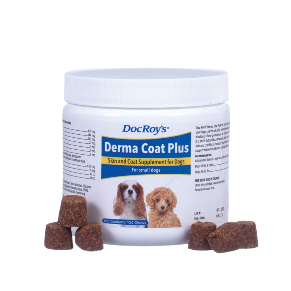 Derma Coat Plus Soft Chews 120ct Small by Doc Roy's