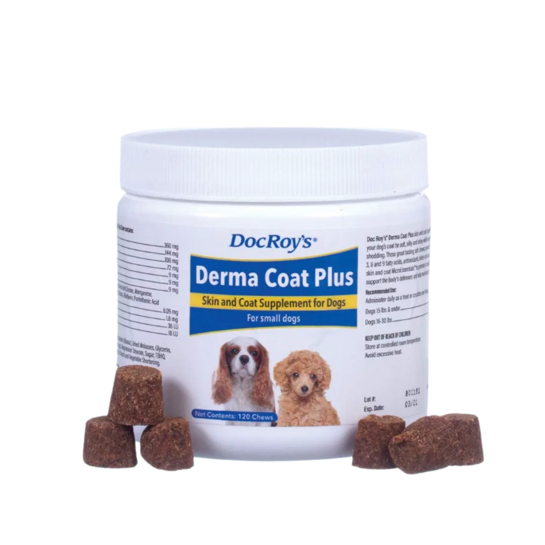 Derma Coat Plus Soft Chews 120ct Small by Doc Roy's