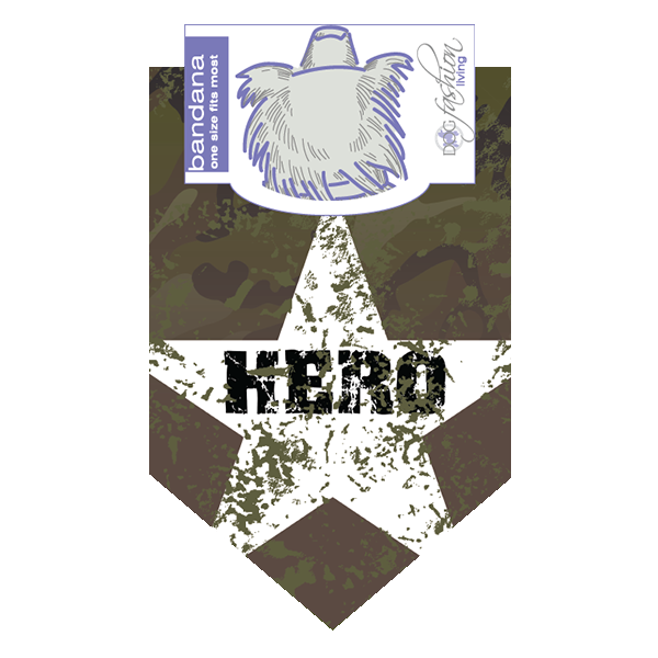 Dog Fashion Living Hero Military Dog Bandana