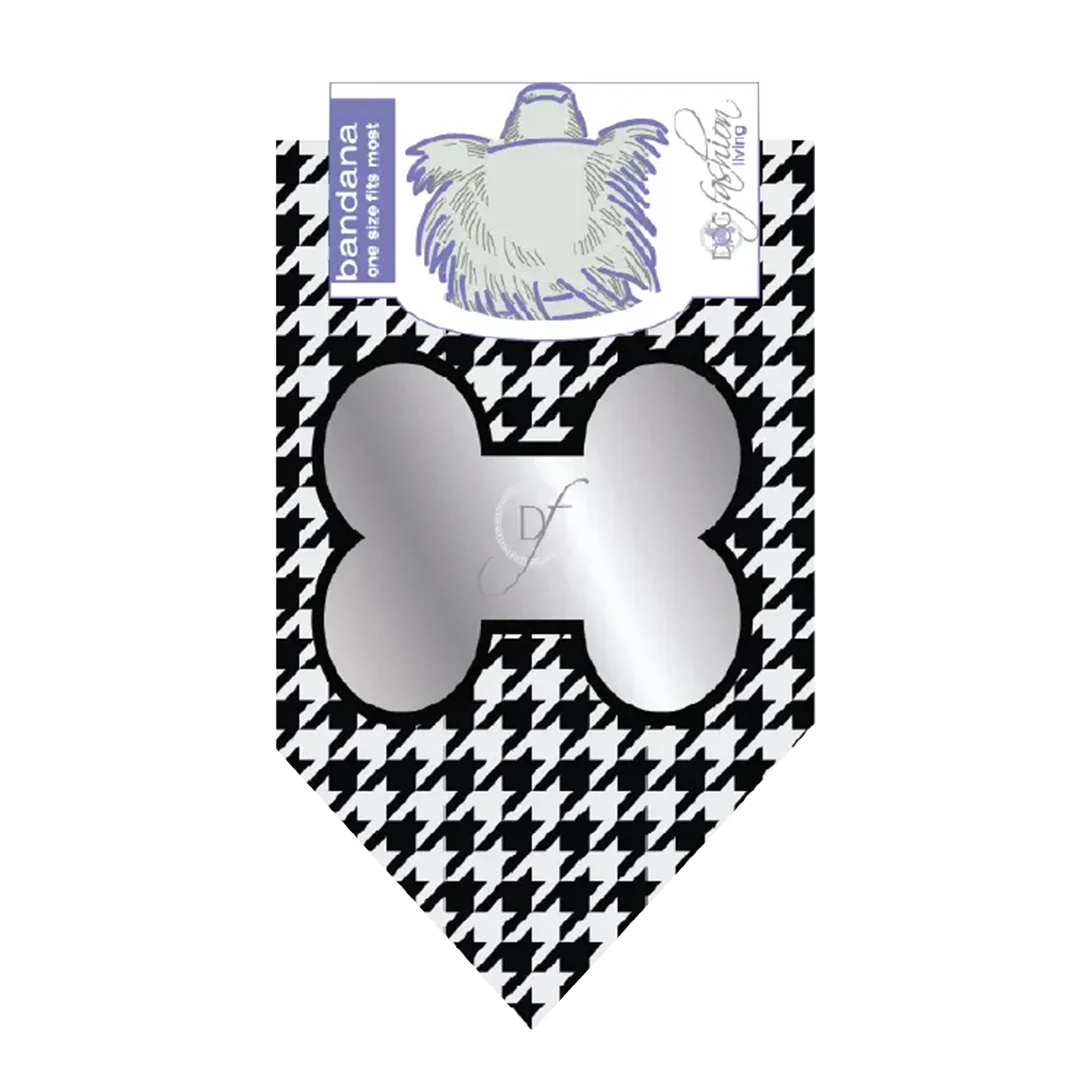 Silver Bone Classy Dog Bandana by Dog Fashion Living