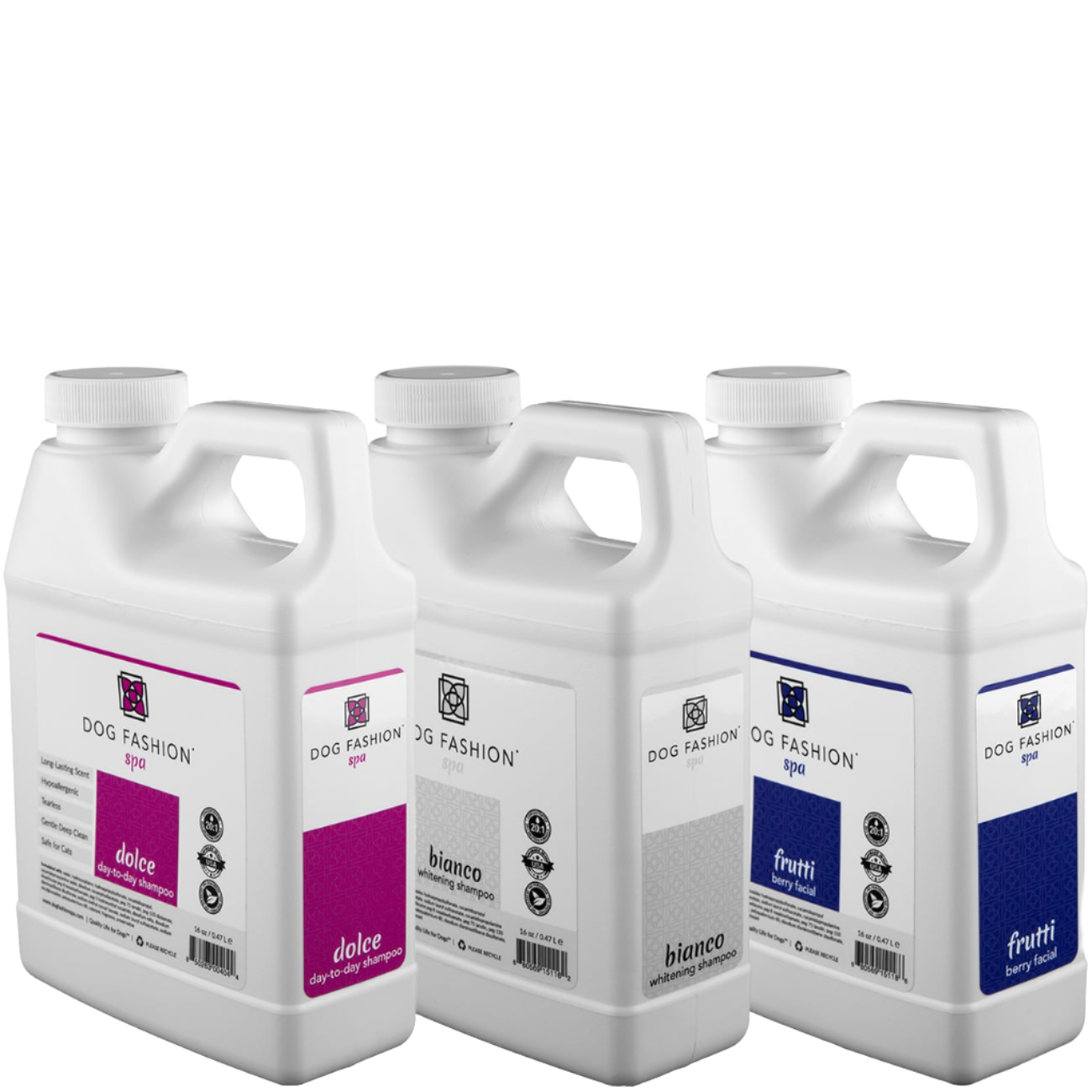 Dolce, Bianco, and Frutti Shampoo Bundle 16oz by Dog Fashion Spa