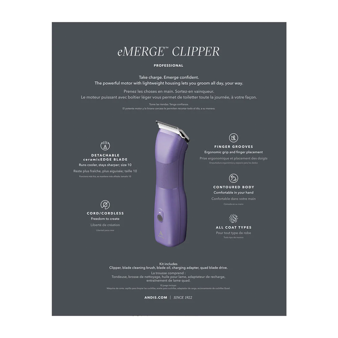 Emerge Clipper Purple by Andis