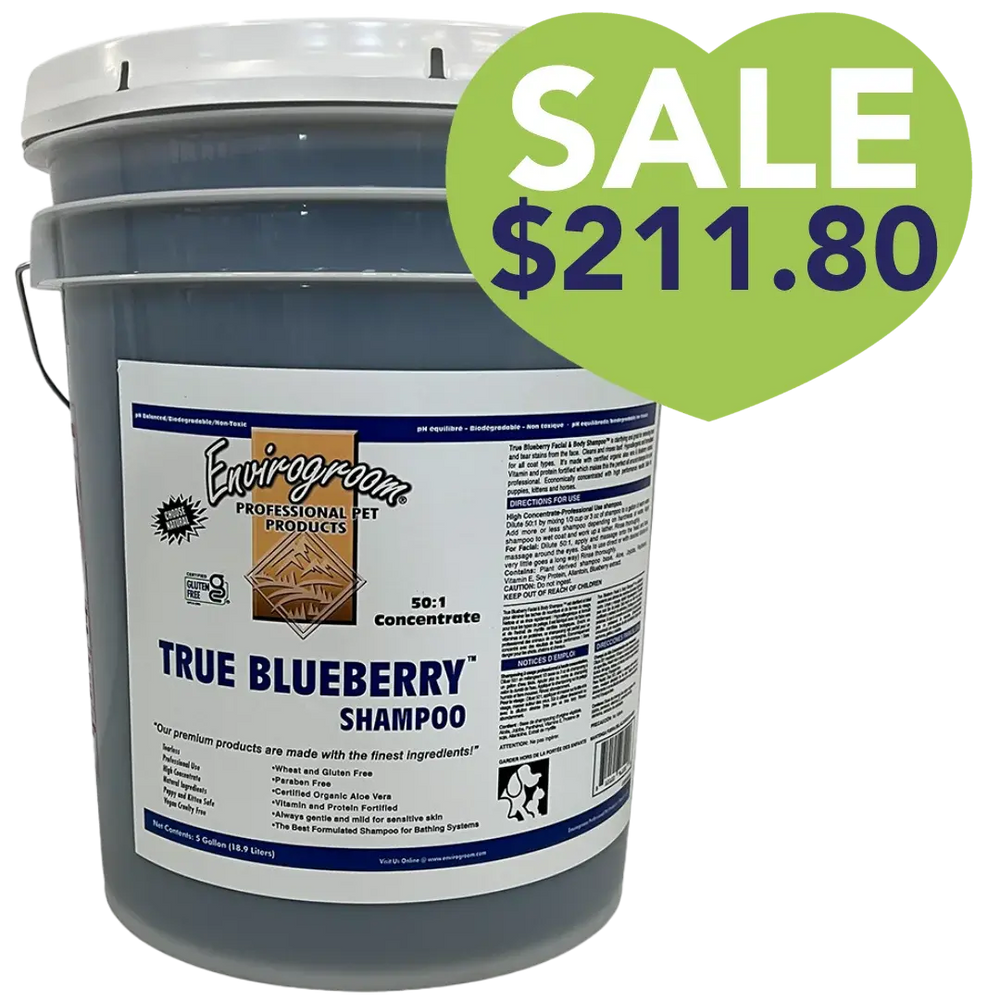 True blueberry facial and body shampoo bucket by envirogroom