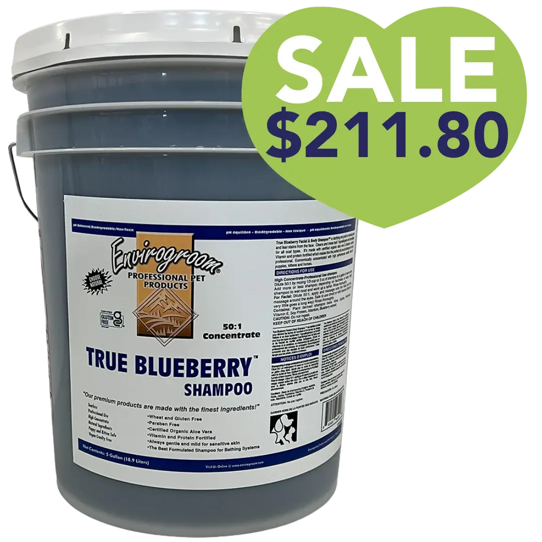 True blueberry facial and body shampoo bucket by envirogroom