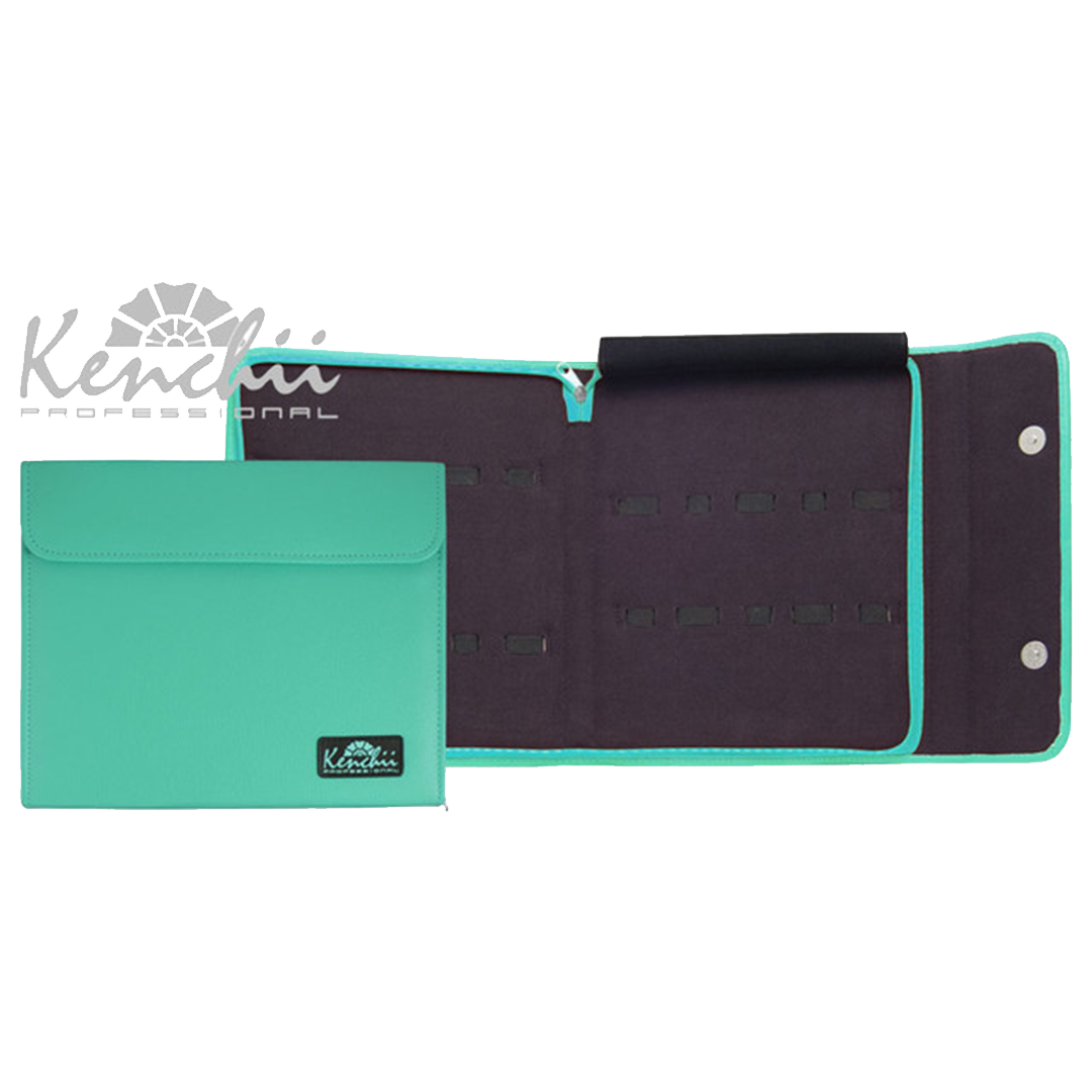 Faux Leather 10-Shear Case Turquoise by Kenchii
