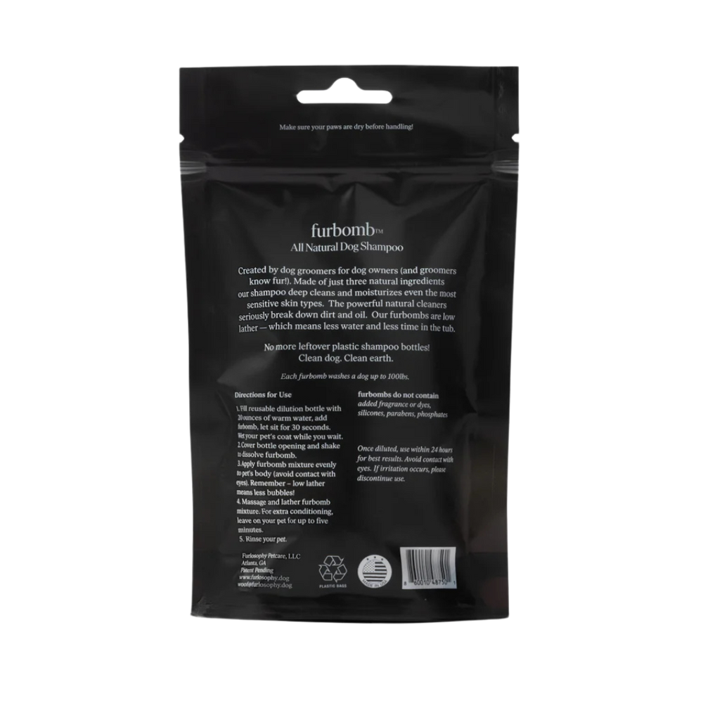 Pack of 100 Furbomb Natural Dog Shampoo Pod by Furlosophy