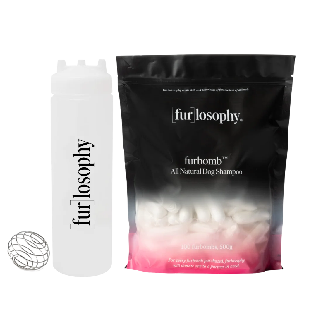 Pack of 100 Furbomb Shampoo Pod with Dilution Bottle by [Fur]losophy