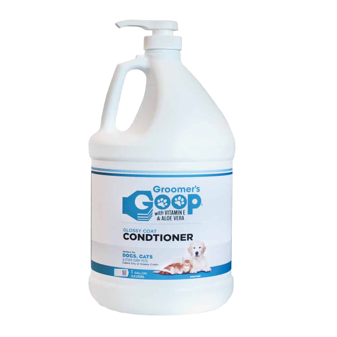 Glossy Coat Conditioner Gallon with Pump by Groomer's Goop