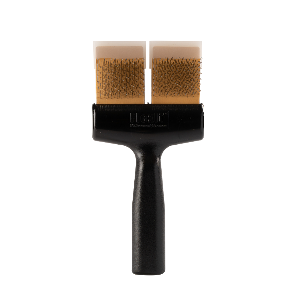 Gold Soft Flex Undercoating Twin Double Brush by FlexIt