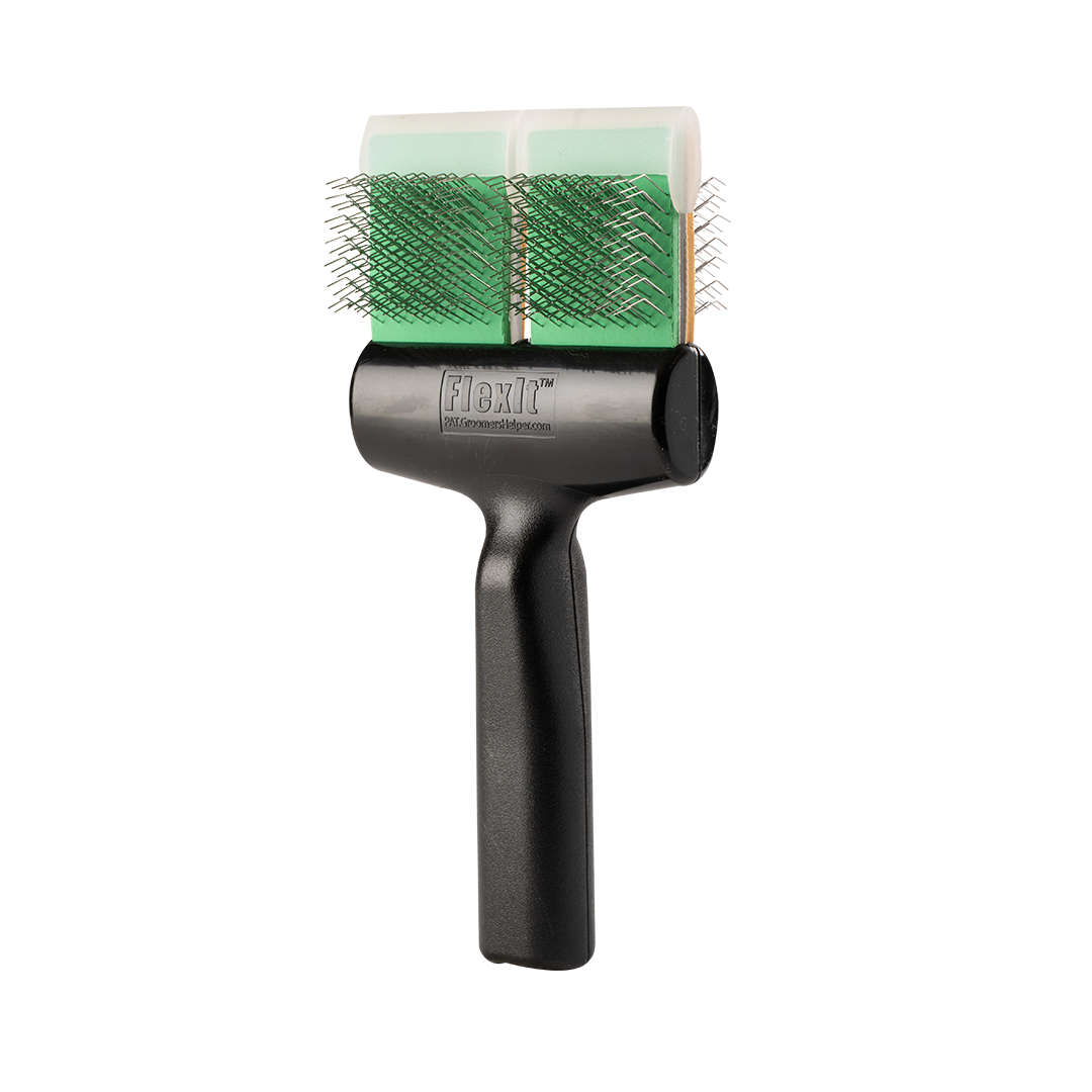 Green and Gold Soft Flex Finishing Undercoating Combo Double Brush by FlexIt