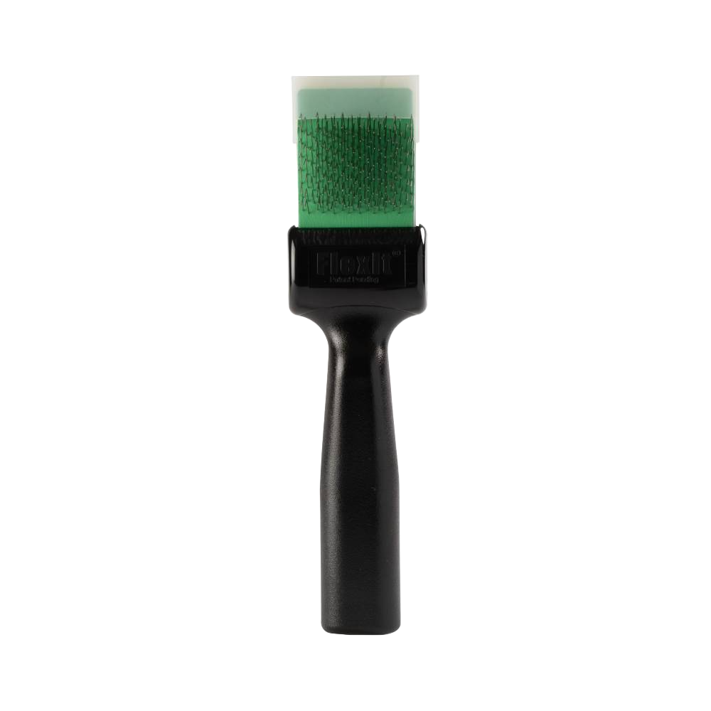 Green Soft Flex Finishing Twin Single Brush by FlexIt