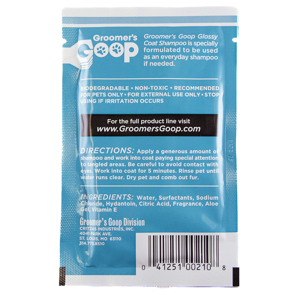 Glossy Coat Shampoo 1oz by Groomer's Goop