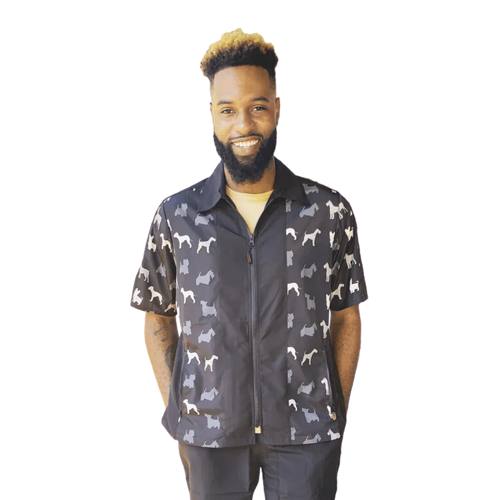Ladybird Line Terrier Print Men's Grooming Jacket