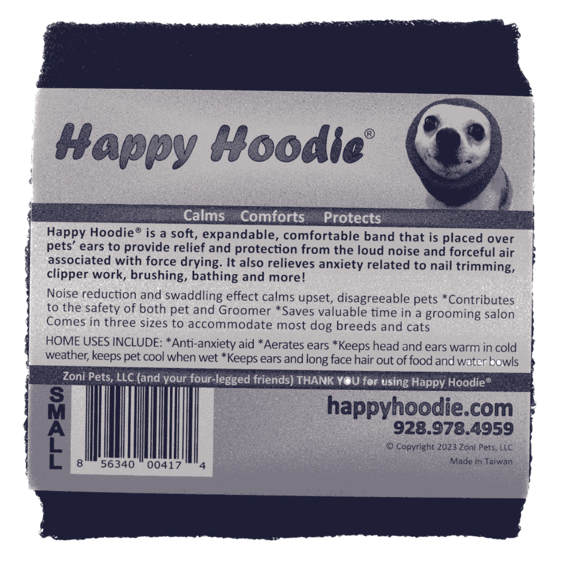 Happy Hoodie Blue Small