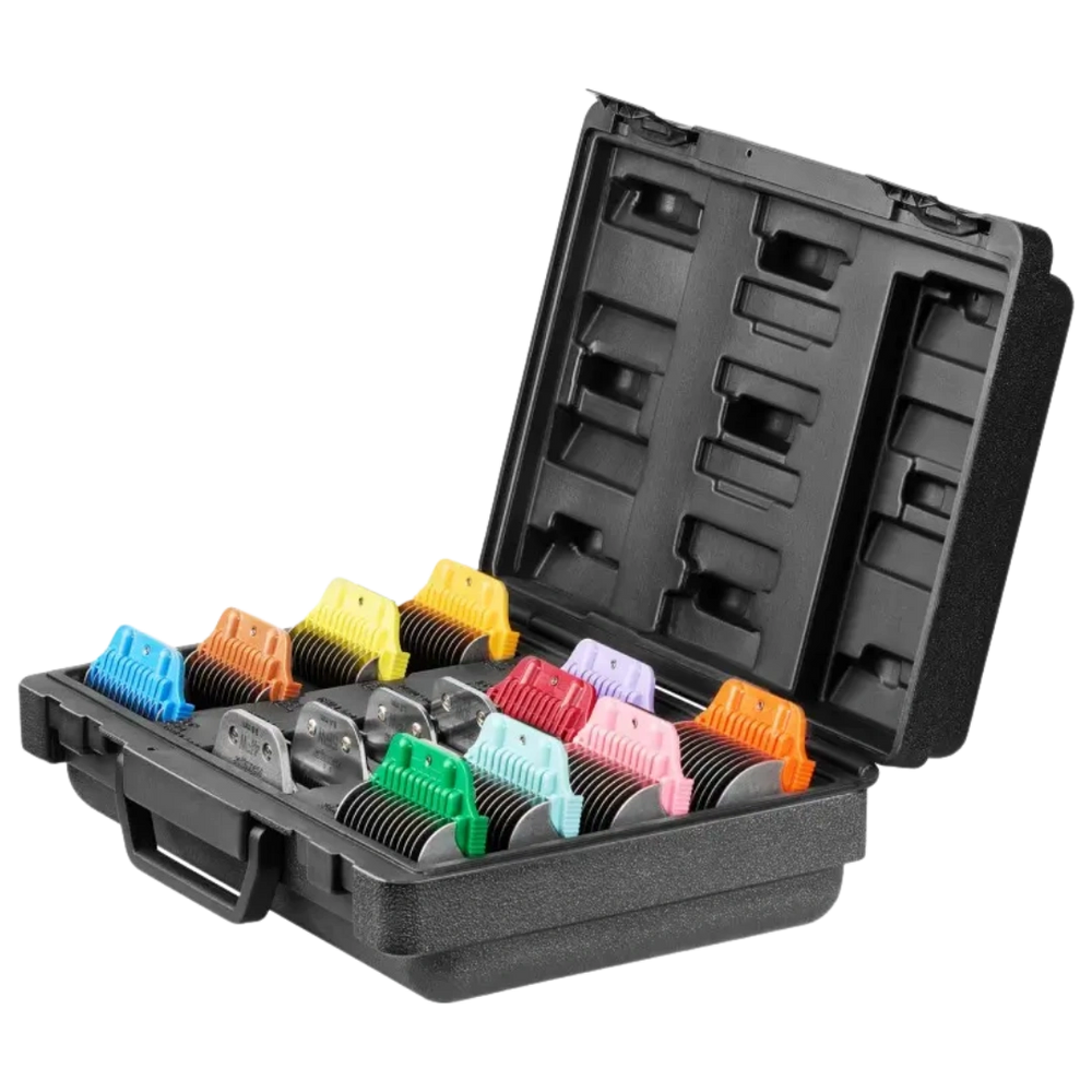 heiniger-10-wide-snap-on-combs-with-4-wide-blades-in-carry-case