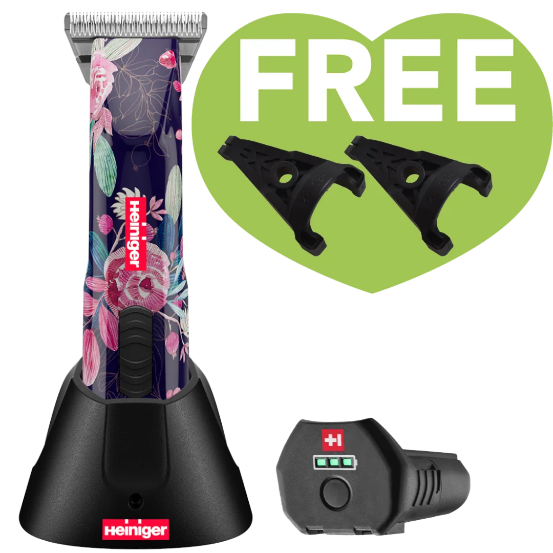 Pre-Order Limited Edition Flower Opal Cordless Clipper with 30W, One Battery and 2 Free Drives by Heiniger