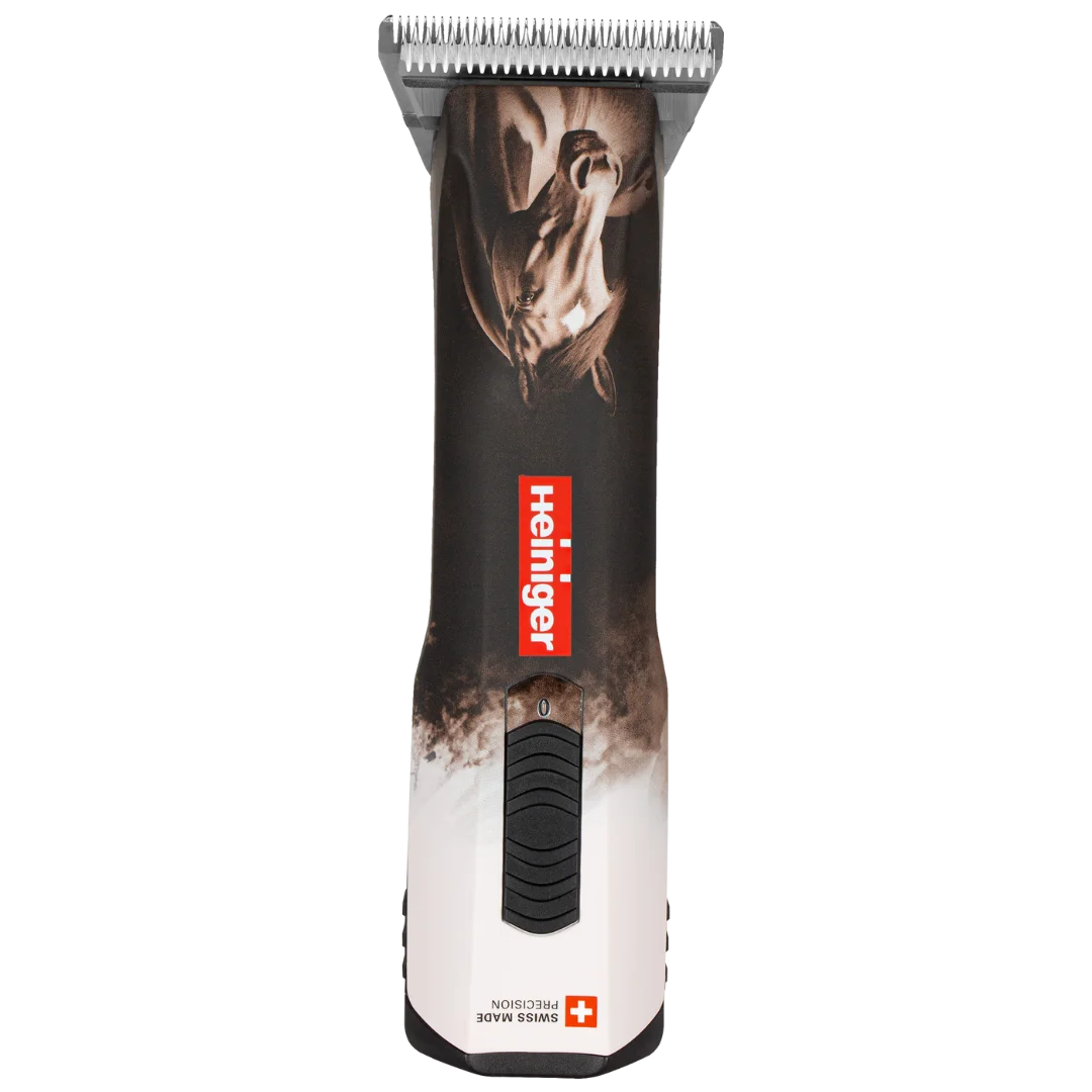 Opal Horse Design Cordless Clipper with Two Batteries with Free Clipper Grip by Heiniger