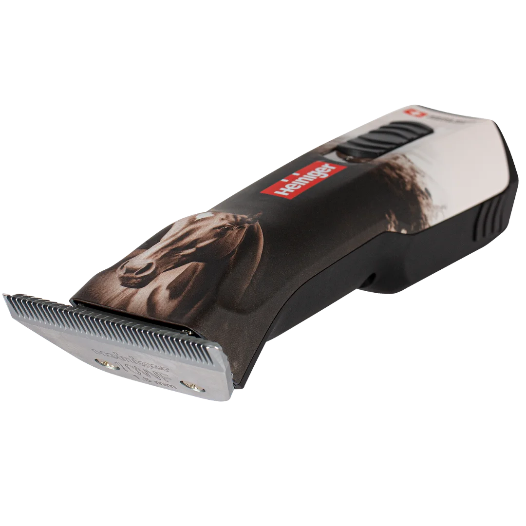 Opal Horse Design Cordless Clipper with Two Batteries with Free Clipper Grip by Heiniger