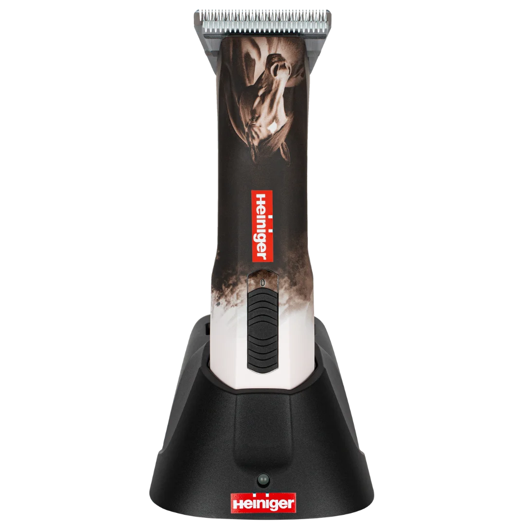 Opal Horse Design Cordless Clipper with Two Batteries with Free Clipper Grip by Heiniger