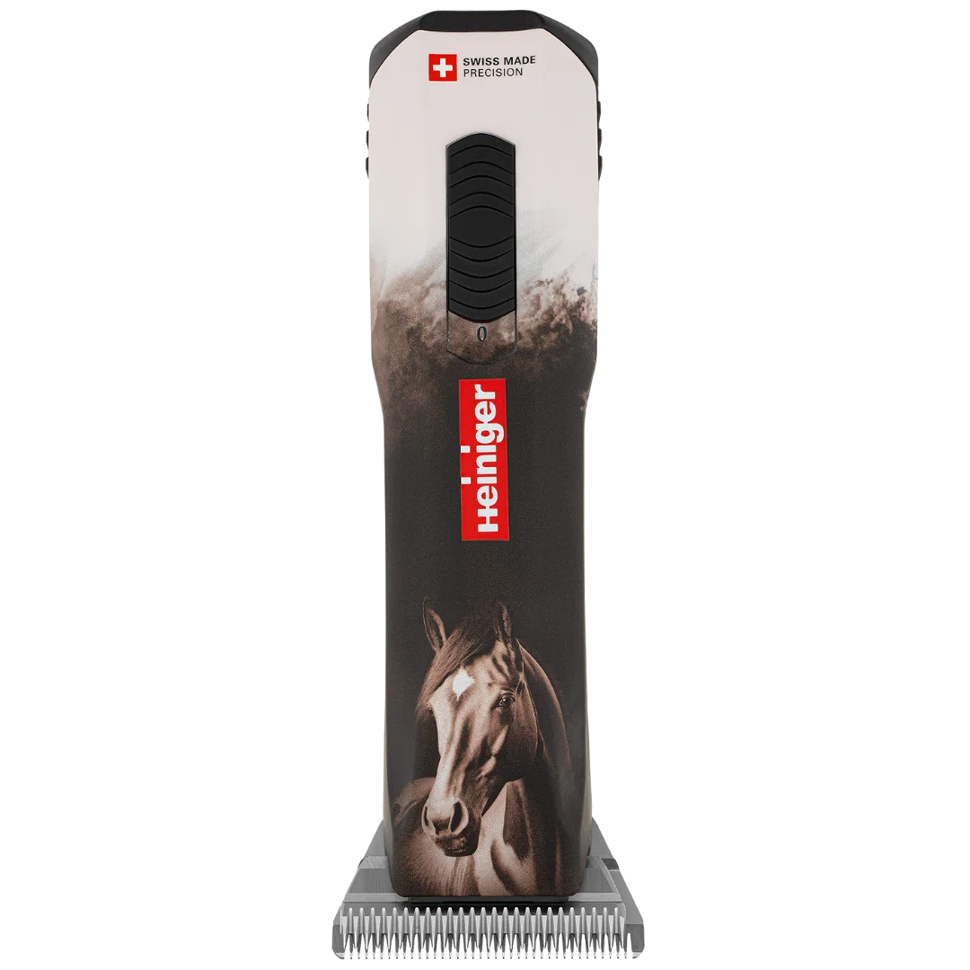 Opal Horse Design Cordless Clipper with Two Batteries with Free Clipper Grip by Heiniger