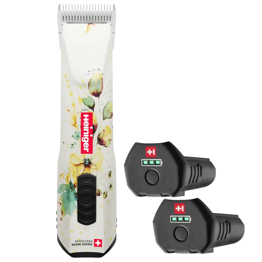 heiniger-opal-white-floral-cordless-clipper-with-2-batteries-for-dog-grooming