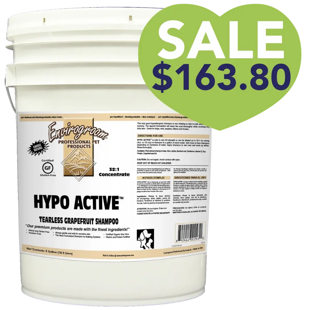 Hypo active shampoo bucket by envirogroom