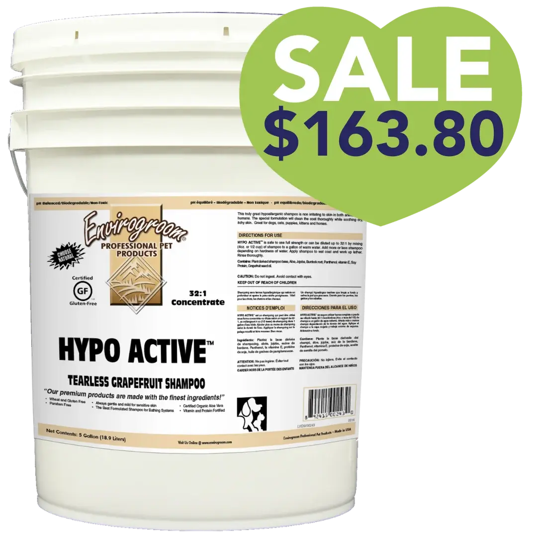 Hypo active shampoo bucket by envirogroom