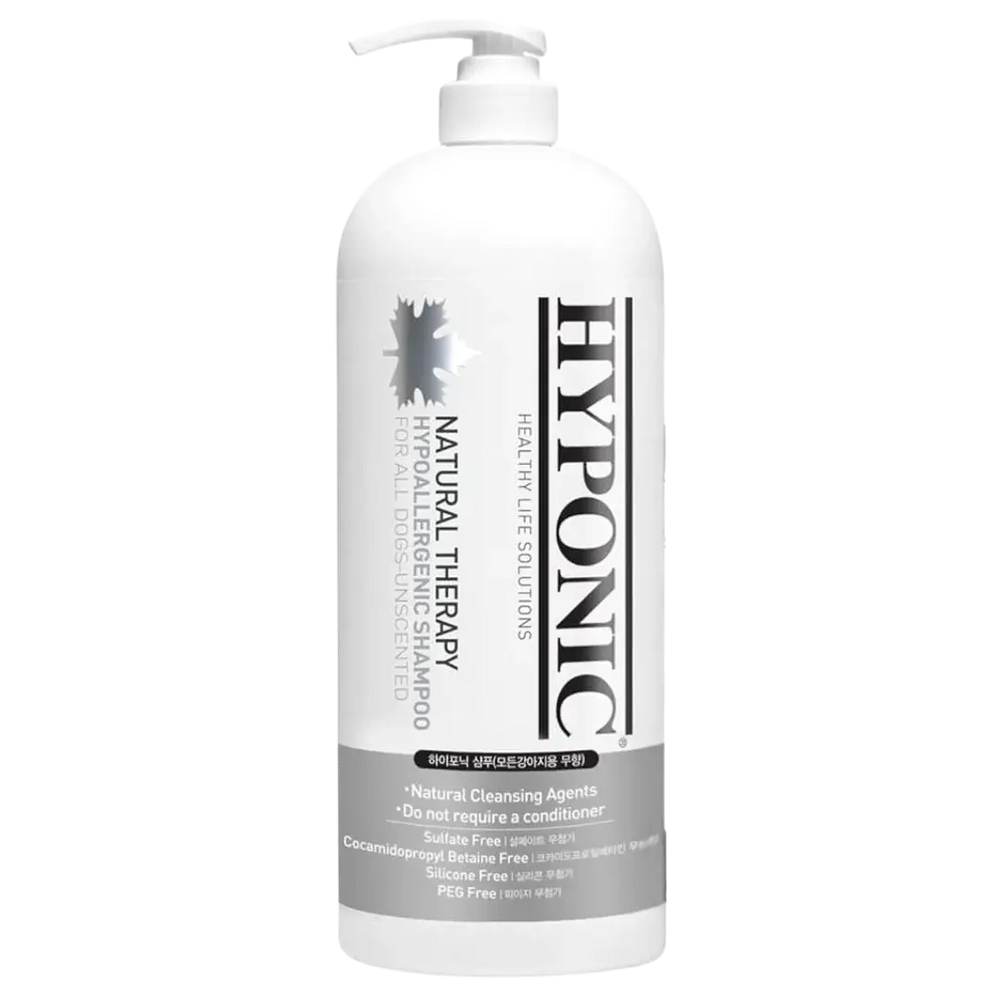 Hypoallergenic Shampoo for all dogs unscented 1500ml by Hyponic