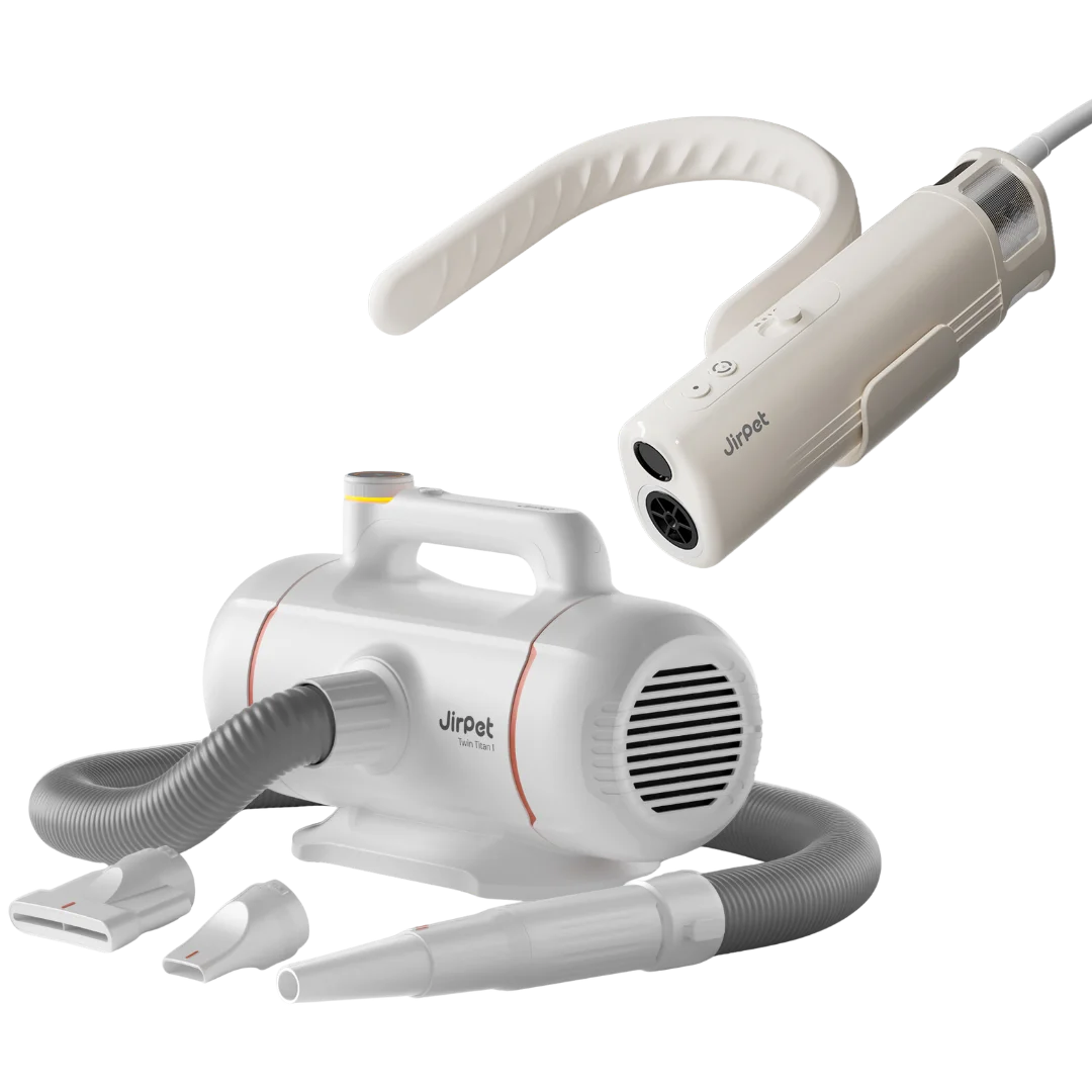  jirpet-harmony-neck-dryer-and-twin-titan-force-dryer-for-dog-grooming