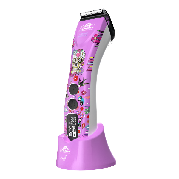 Re-designed Flash5 5-in-1 Digital Cordless Clipper Purple/Skull by Kenchii
