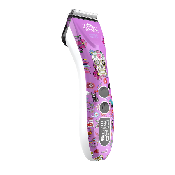 Re-designed Flash5 5-in-1 Digital Cordless Clipper Purple/Skull by Kenchii