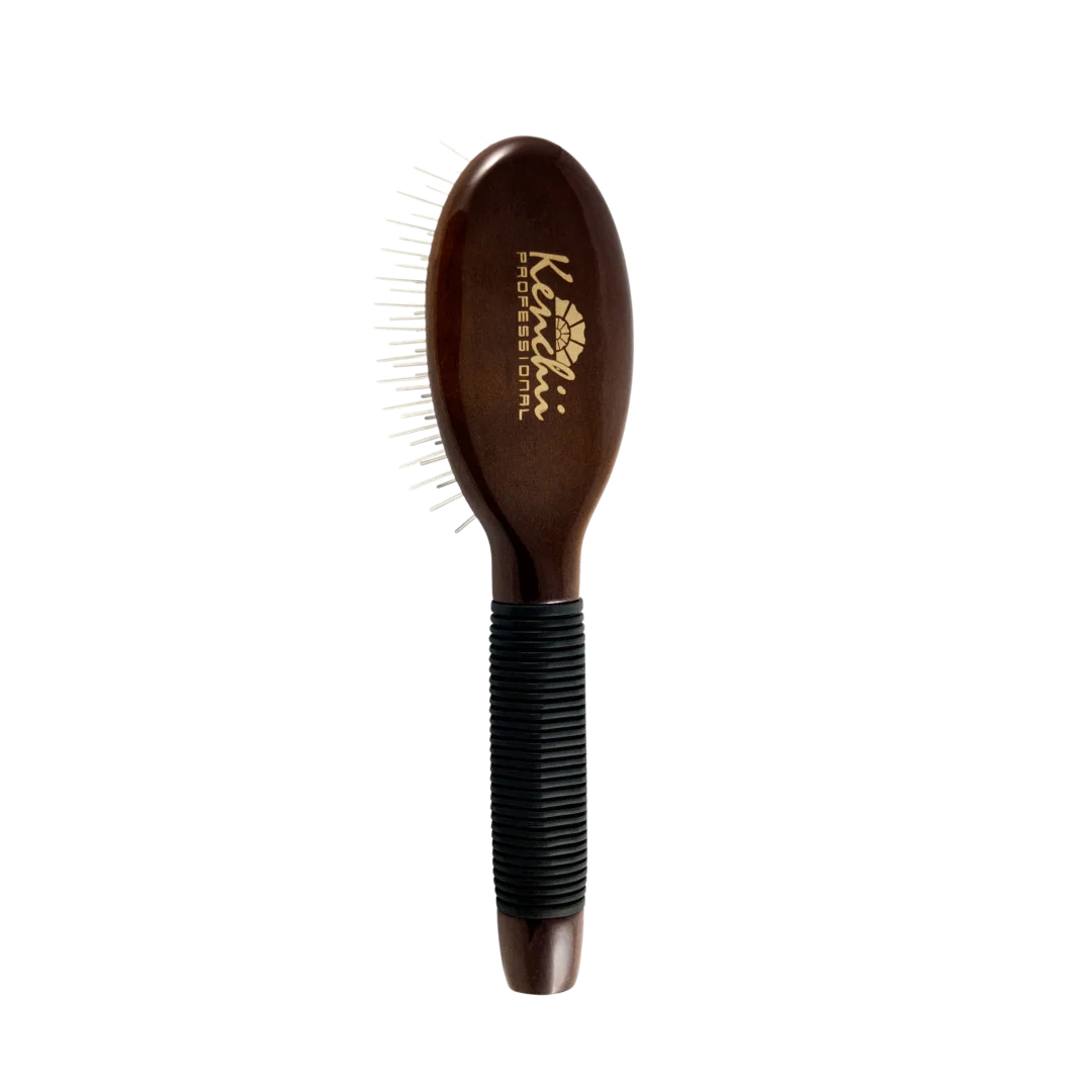 Small Metal Pin Oval Brush by Kenchii