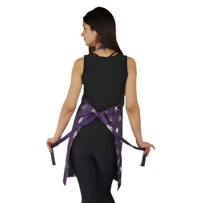 Poodle Grooming Purple Apron by Ladybird Line