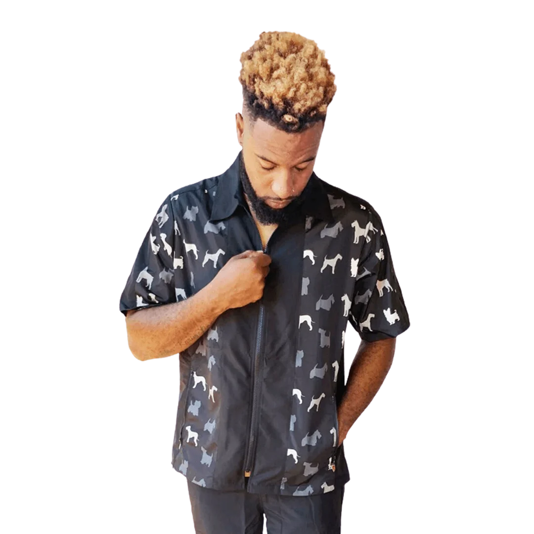 Terrier Print Men's Grooming Jacket by Ladybird Line