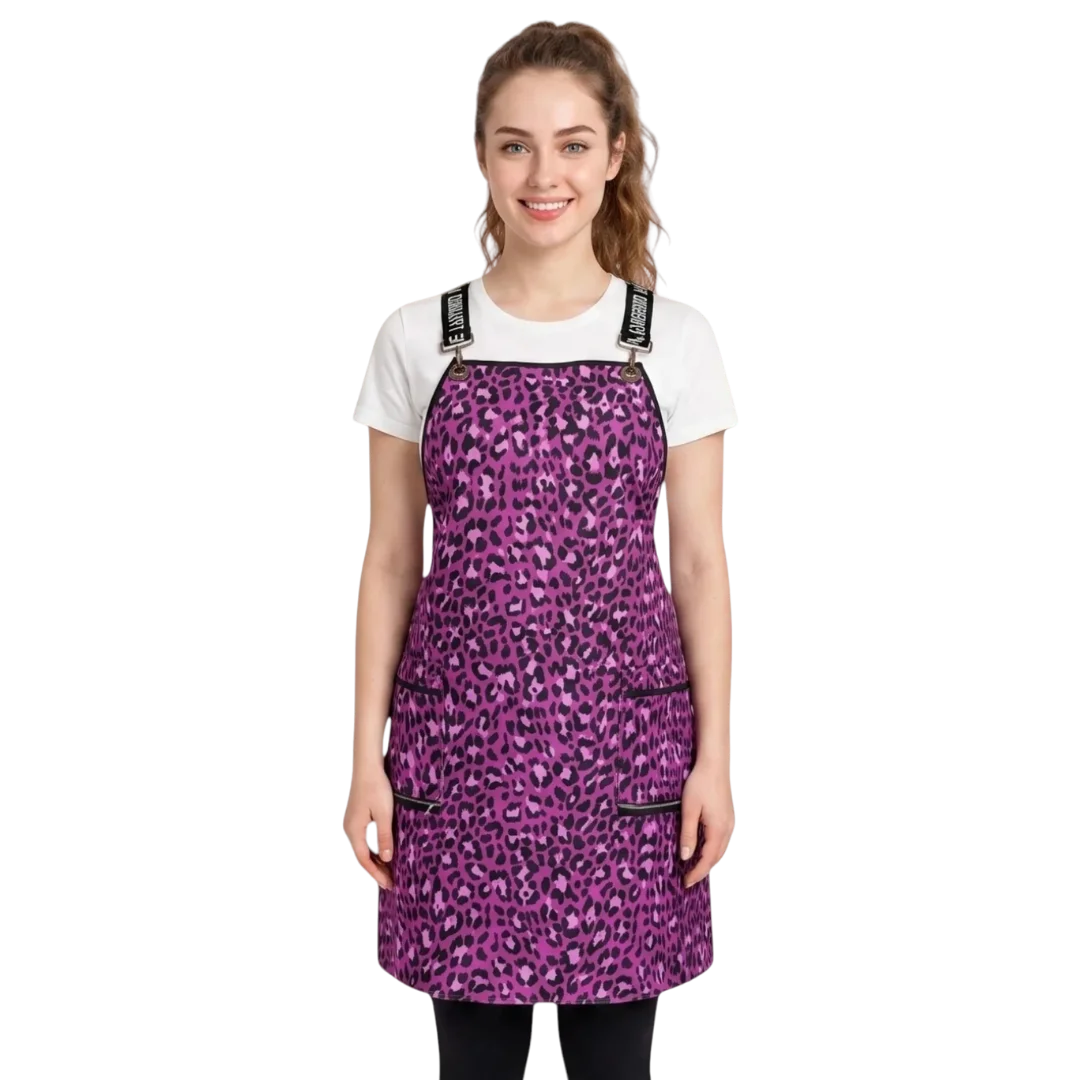 ladybird-line-pink-leopard-print-waterproof-signature-strap-crossover-apron