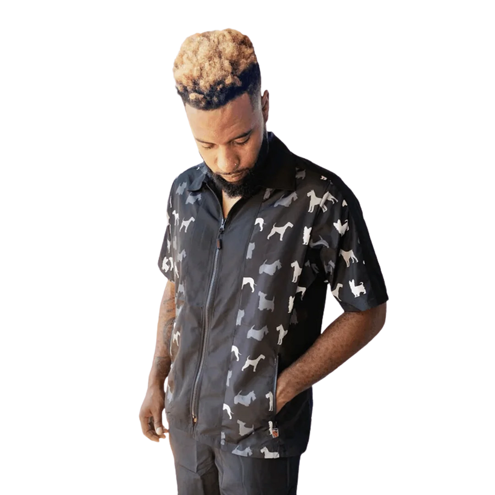 Ladybird Line Men's Terrier Print Grooming Jacket