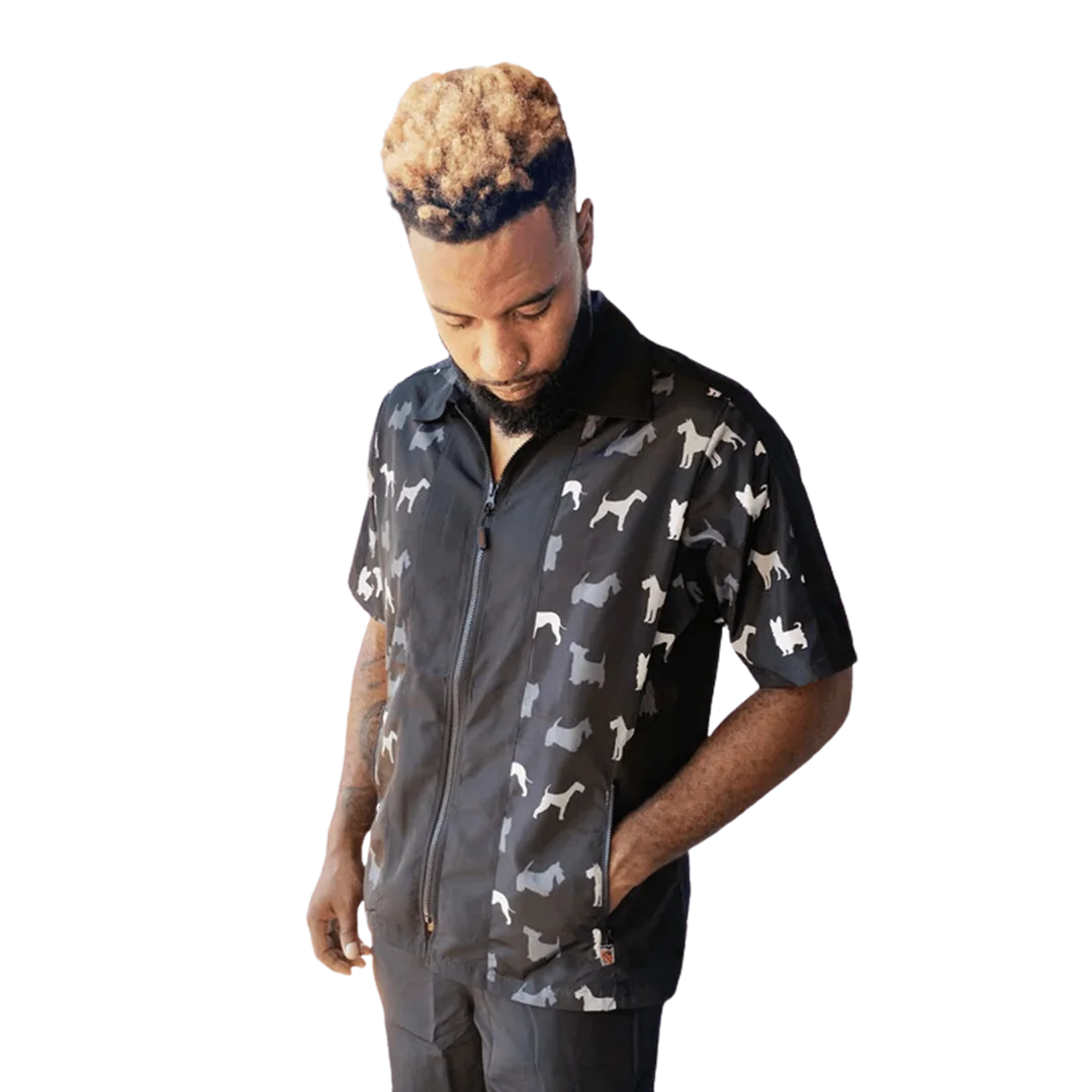 Ladybird Line Men's Terrier Print Grooming Jacket