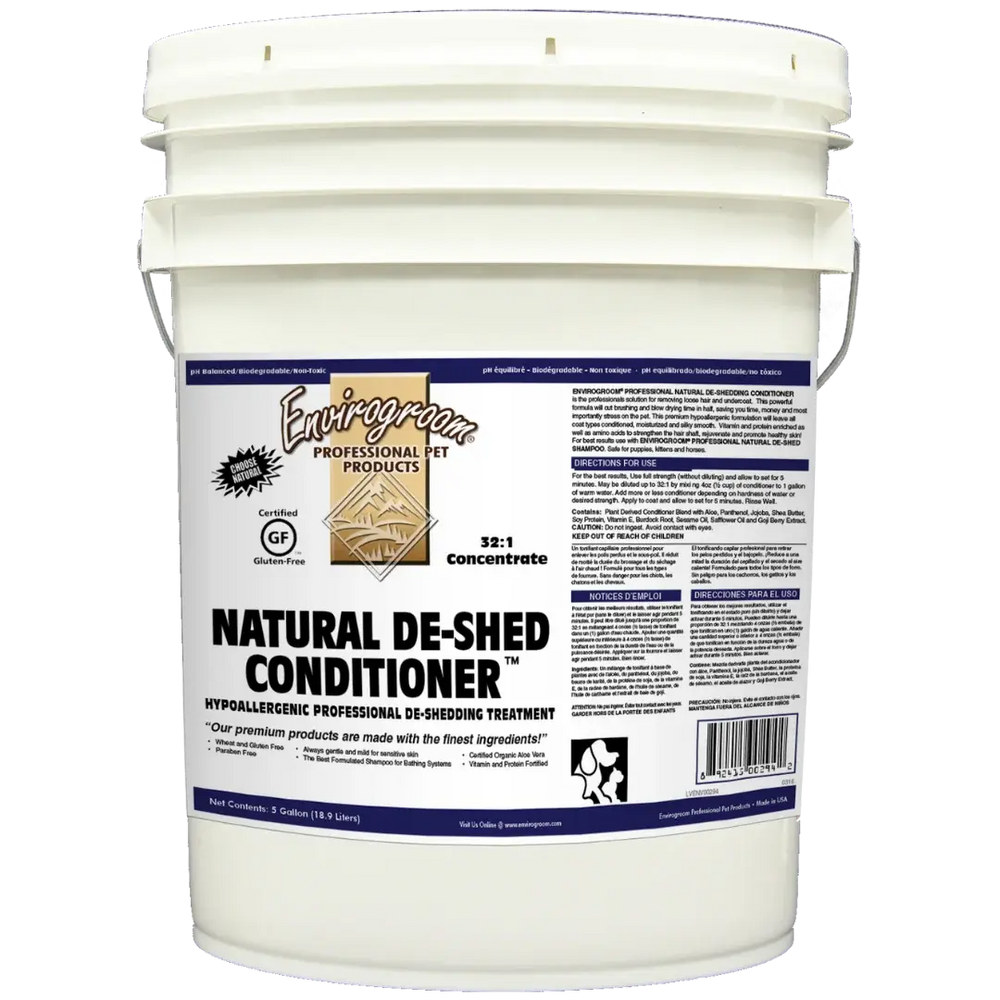 Natural deshed conditioner bucket by envirogroom