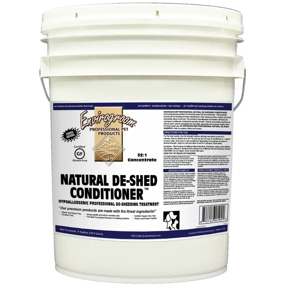 Natural deshed conditioner bucket by envirogroom