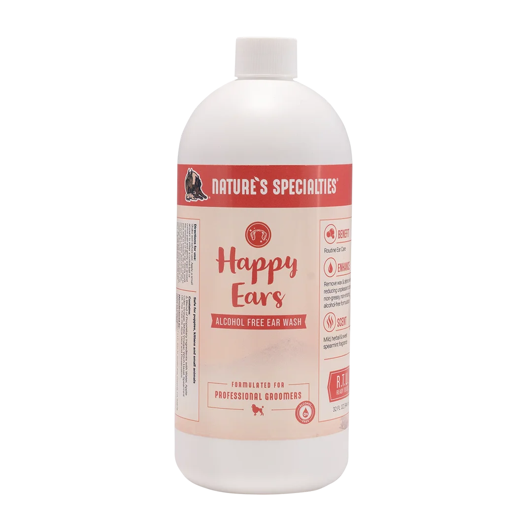 Happy Ears Alcohol Free Ear Wash 32oz by Nature's Specialties