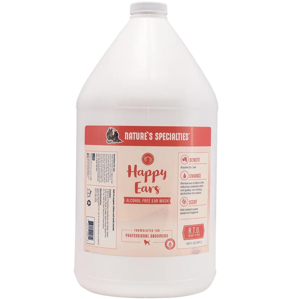 Happy Ears Alcohol Free Ear Wash Gallon by Nature's Specialties