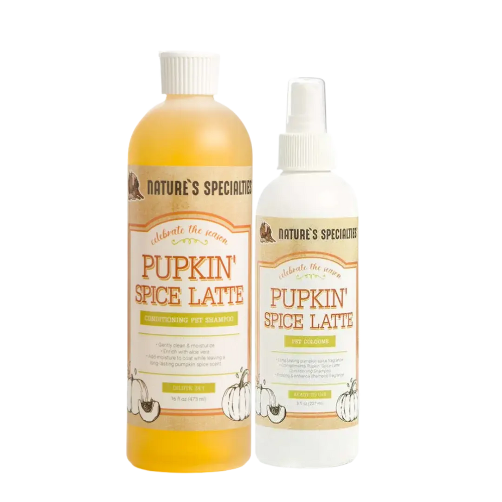 Pupkin Spice Latte Shampoo 16oz and Cologne 8oz Bundle by Nature's Specialties