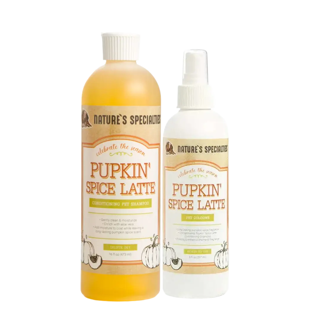 Pupkin Spice Latte Shampoo 16oz and Cologne 8oz Bundle by Nature's Specialties