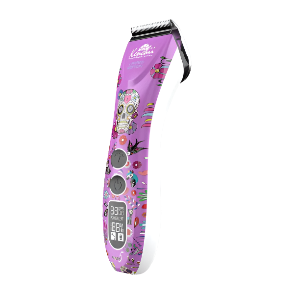 Re-designed Flash5 5-in-1 Digital Cordless Clipper Purple/Skull by Kenchii