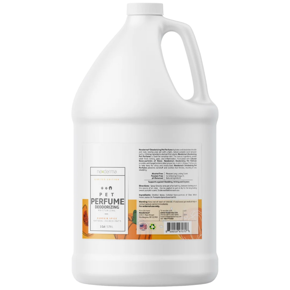 Limited Edition Pumpkin Spice Pet Perfume Gallon by Nexderma