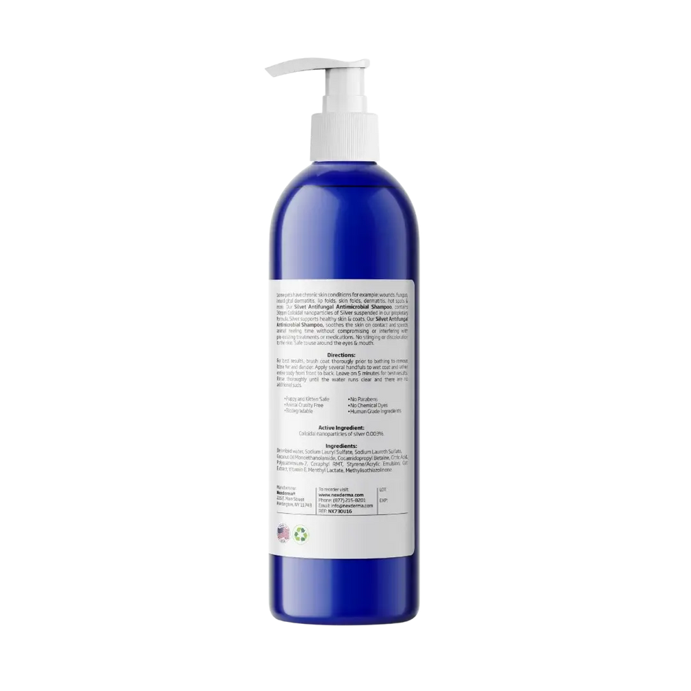 Silvet Unscented Antifungal Antimicrobial Shampoo 16oz by Nexderma